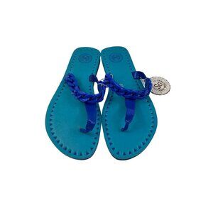 SO Women's Blue on Blue Flip Flops